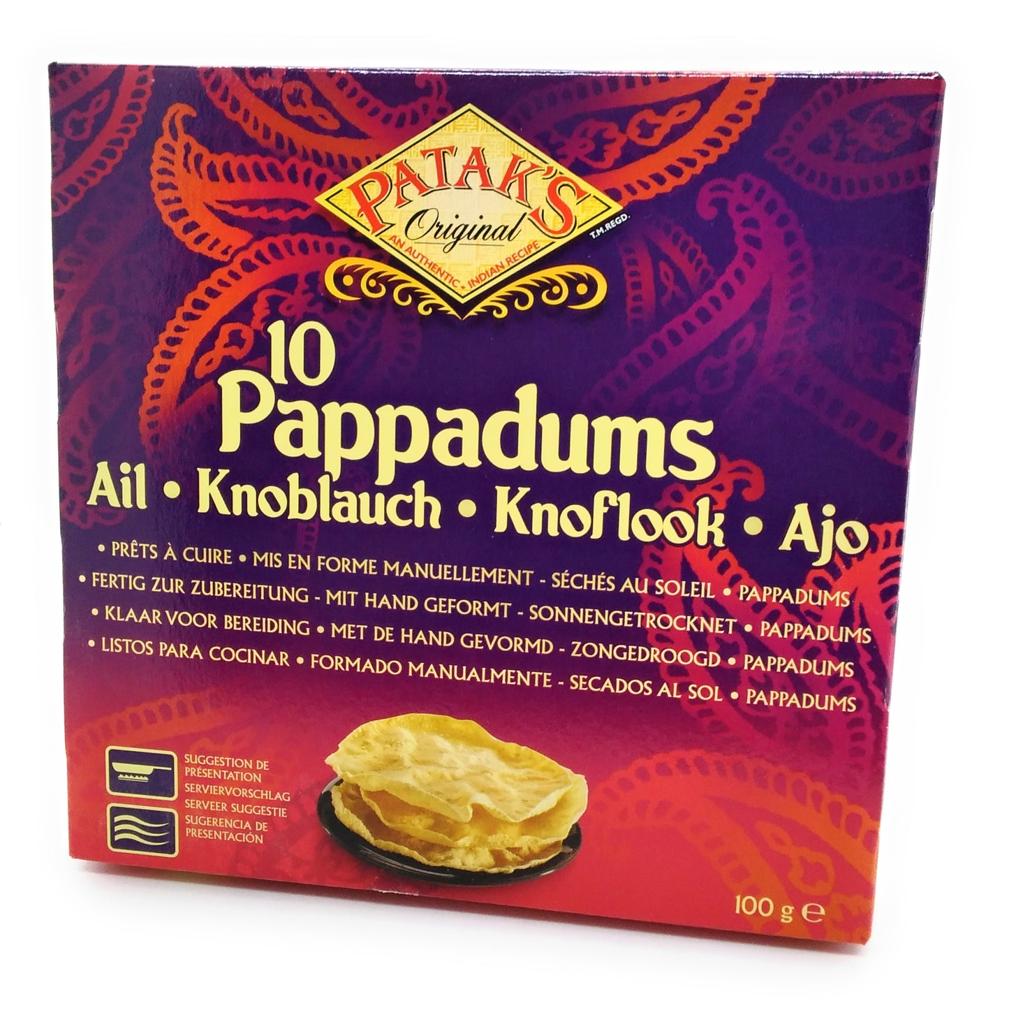 Pappadums Ail Garlic Knoflook - 100g