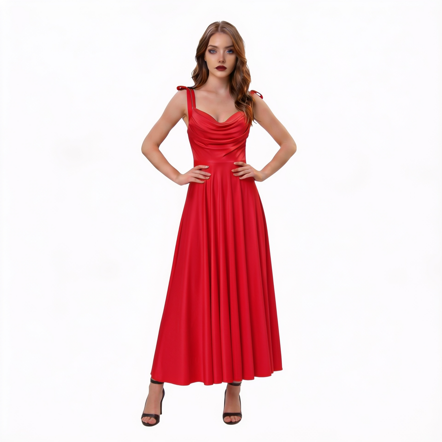 Elegantes Maxi-Kleid in Rot