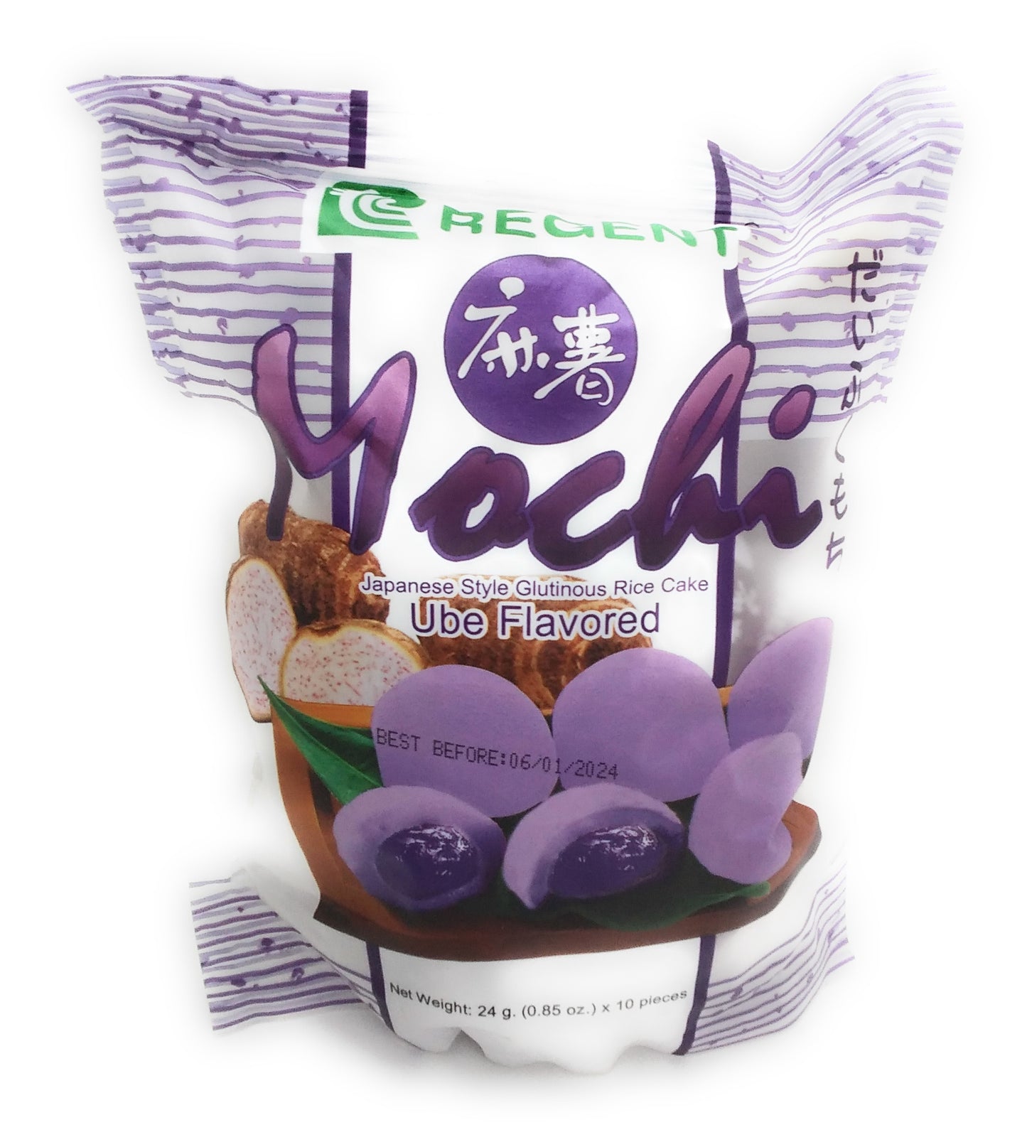Klebreiskuchen nach japanischer Art, Mochi mit Ube-Geschmack – 24 g
