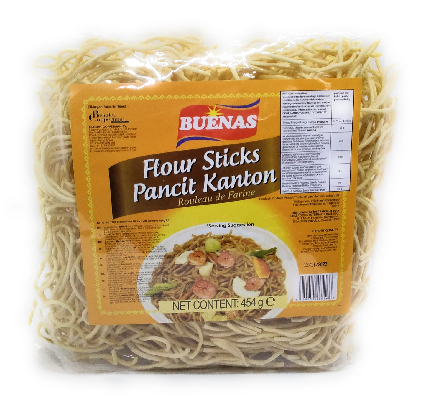 Buenas - Mehlstangen Pancit Kanton - 454g