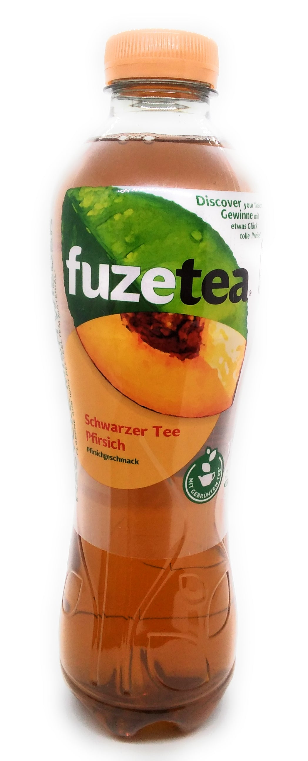 Fuze Tea Peach Fusion aus schwarzem Tee und fruchtigem Pfirsichgeschmack