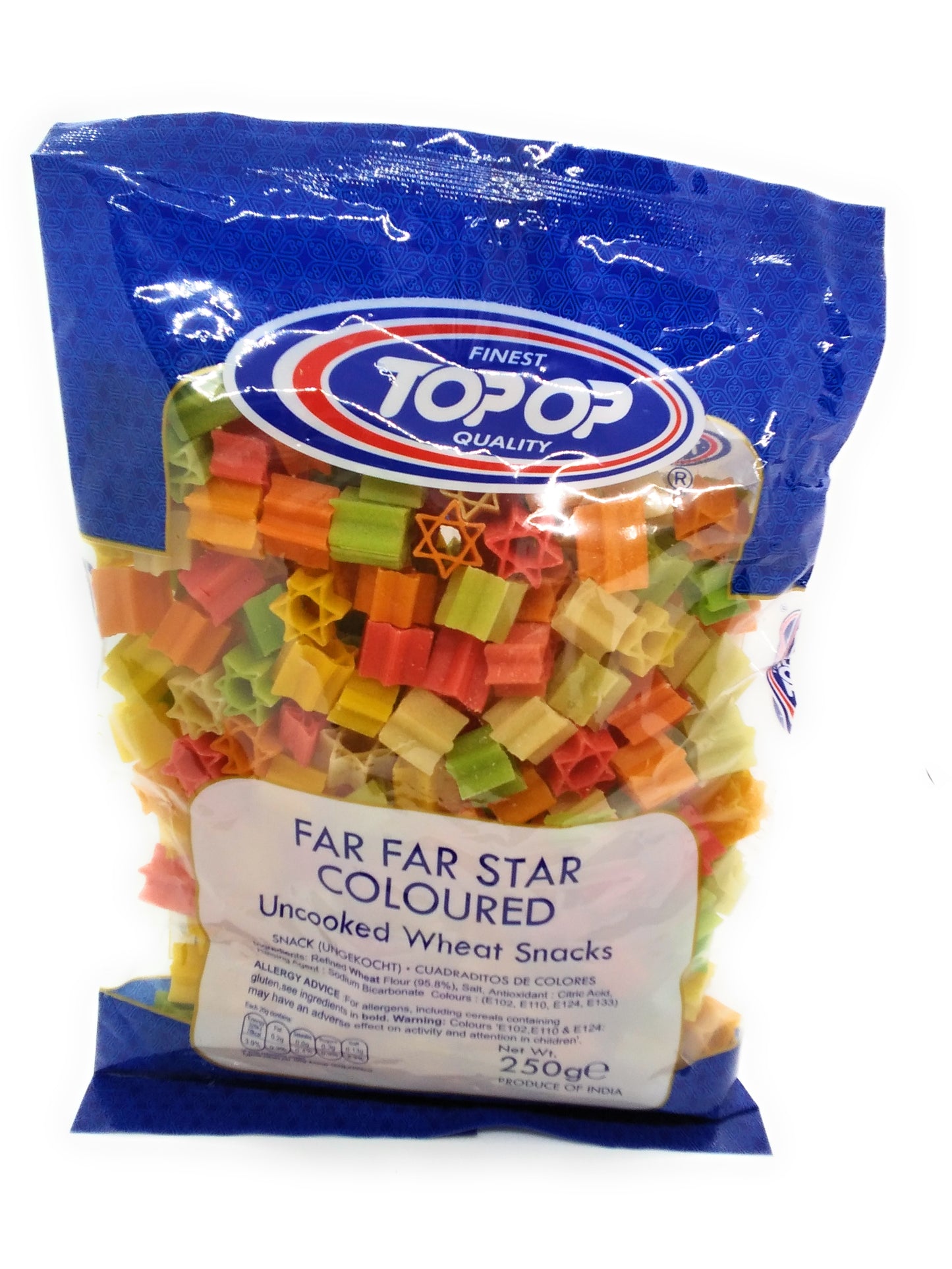 Top Op – Far Far Star farbige ungekochte Weizensnacks – 250 g