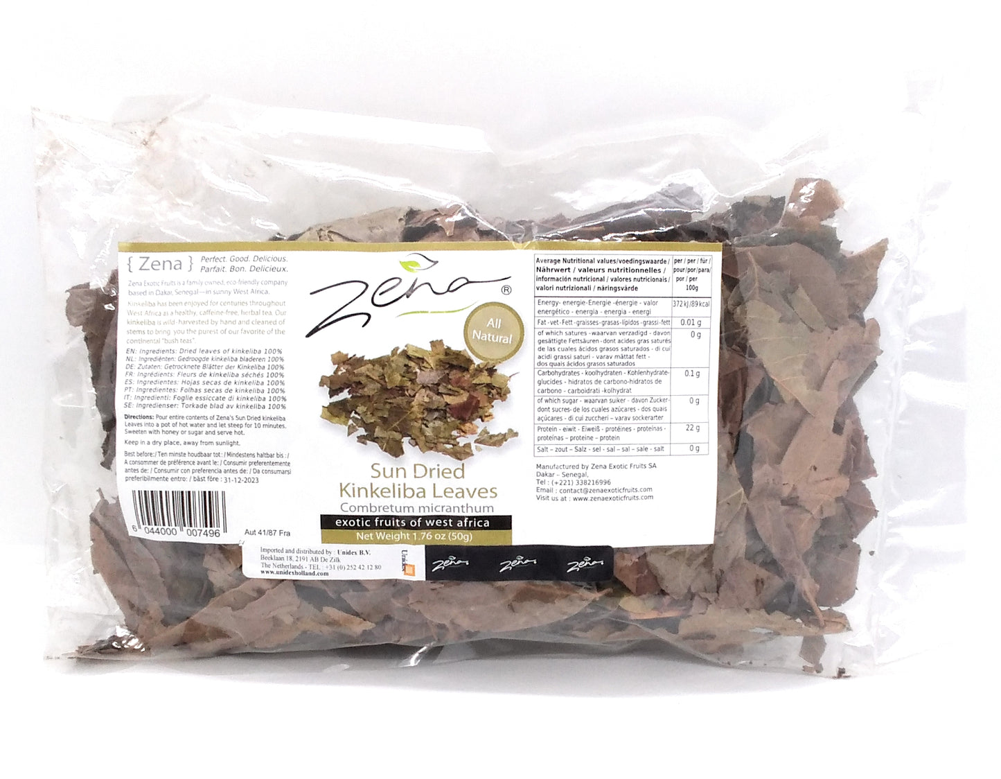 Zena sonnengetrocknete Kinkeliba-Blätter