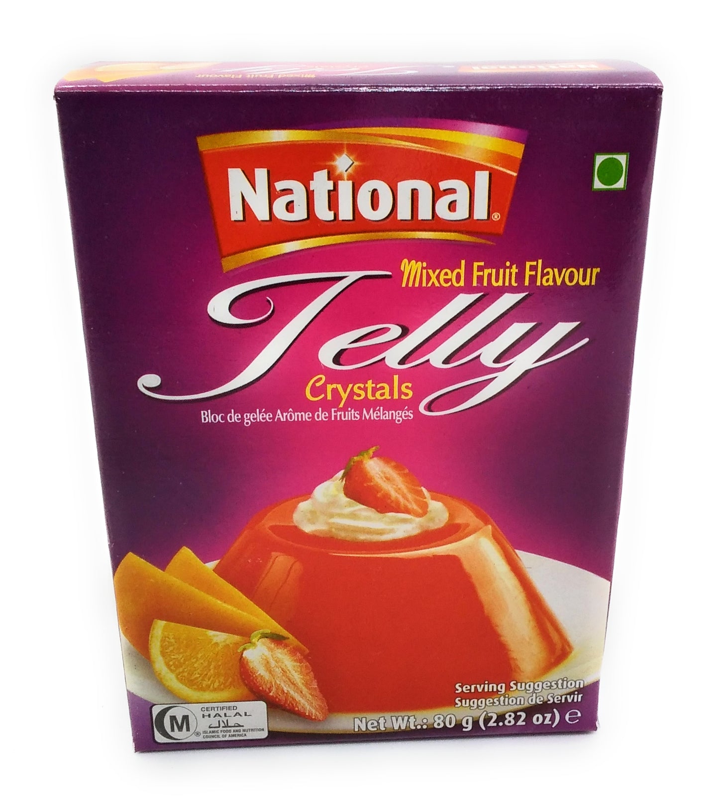 National - Mix Fruit Flavour Jelly Crystal's - 80g