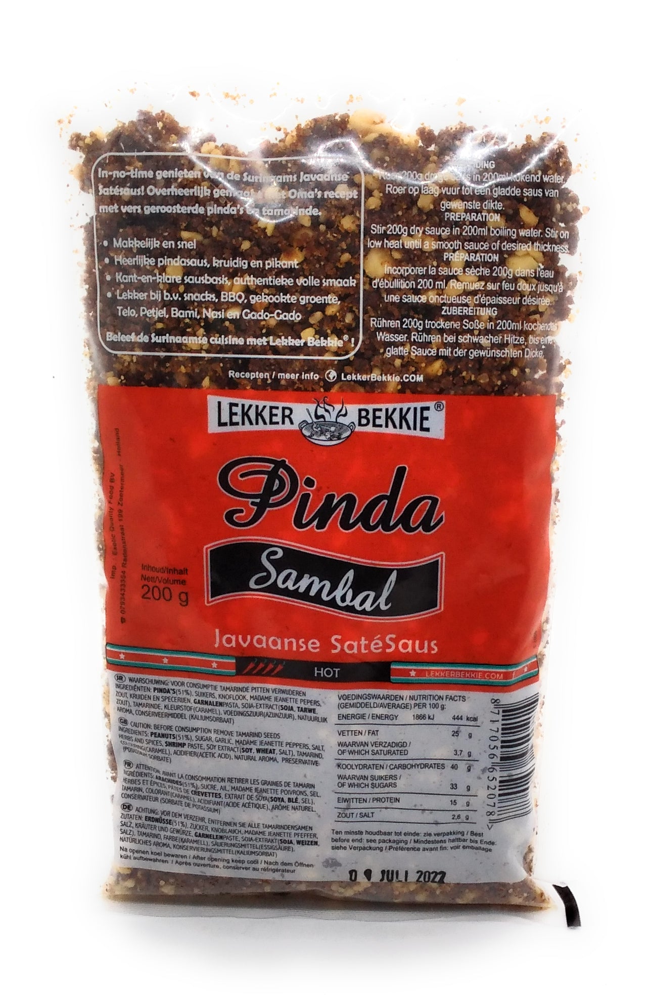 Lekker Bekkie Pinda Sambal - 200g Erfolg