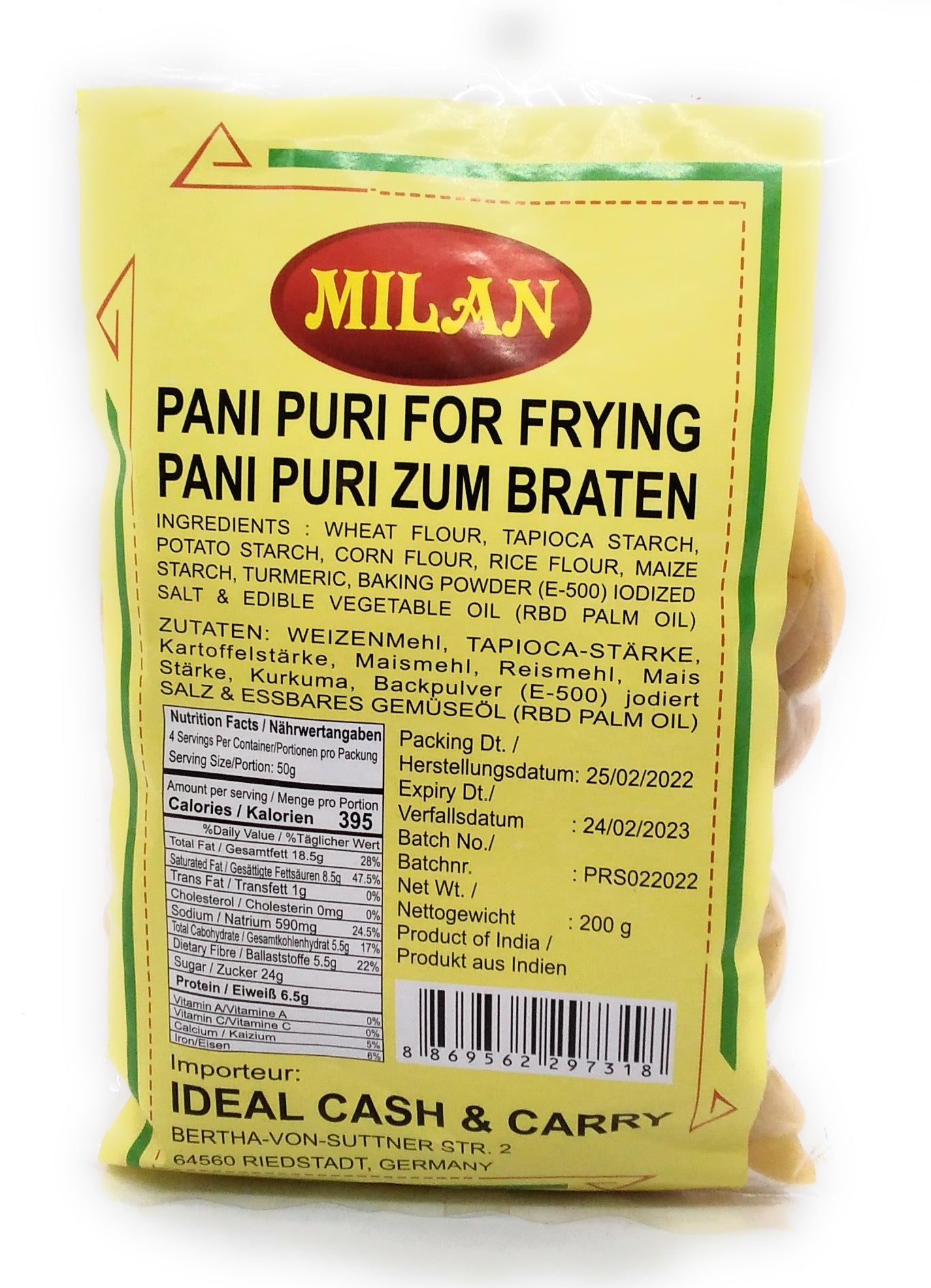 Milan - Pani Puri for Frying - 200g