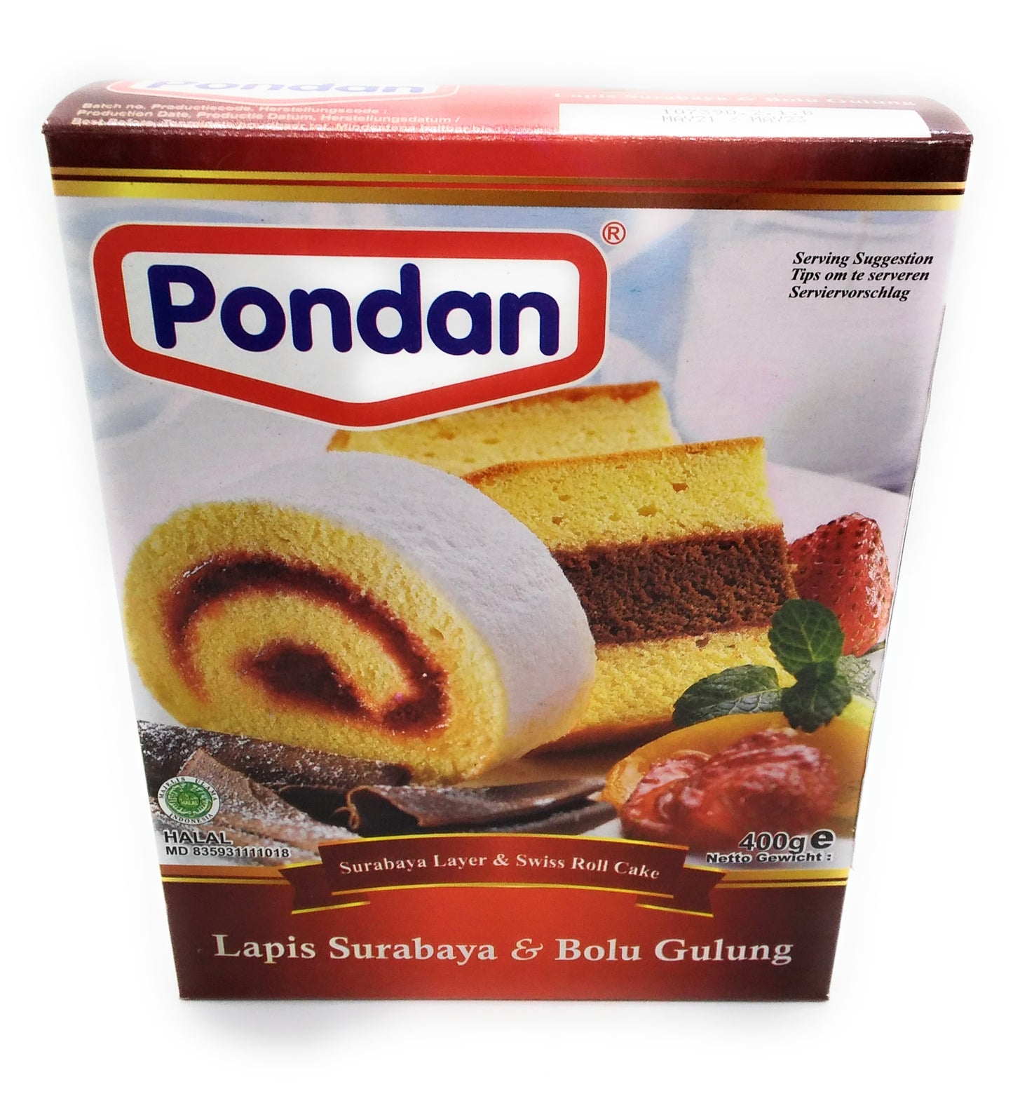 Pondan Surabaya Layer and Swiss Roll Cake
