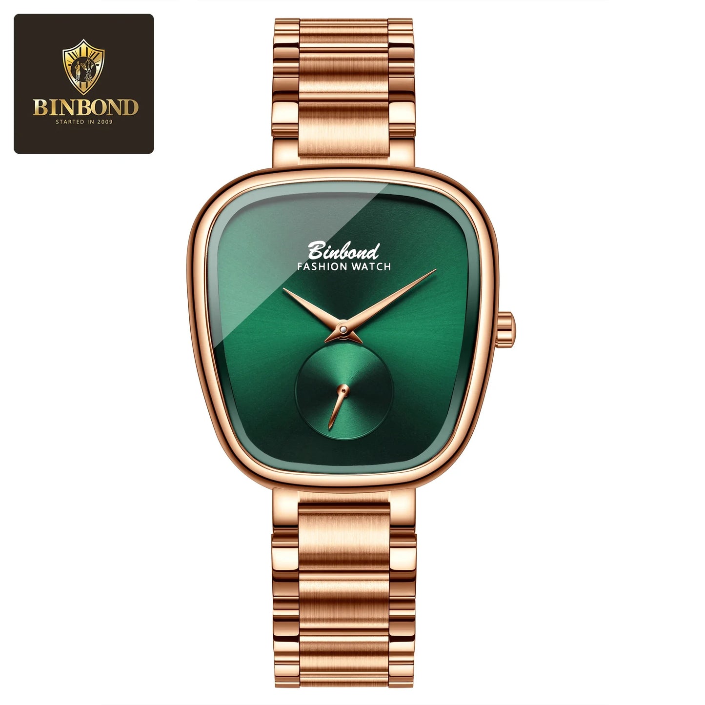 BINBOND Luxury Brand Fashion Ladies' Watch Waterproof Stainless Steel Women's Watch Simple High Quality Quartz Watches for Woman