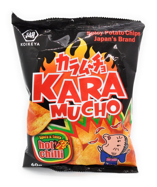 Koikeya Kara Mucho Hot Chilli Chips blk