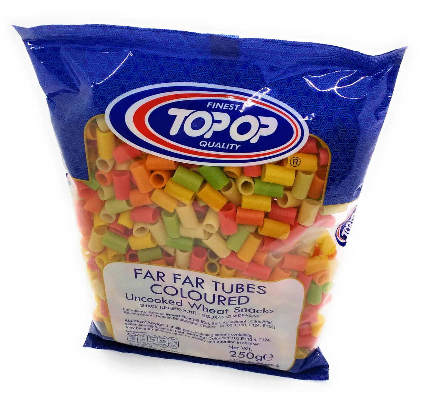 Top Op - Far Far Tubes Coloured Uncooked Wheat Snacks - 250g