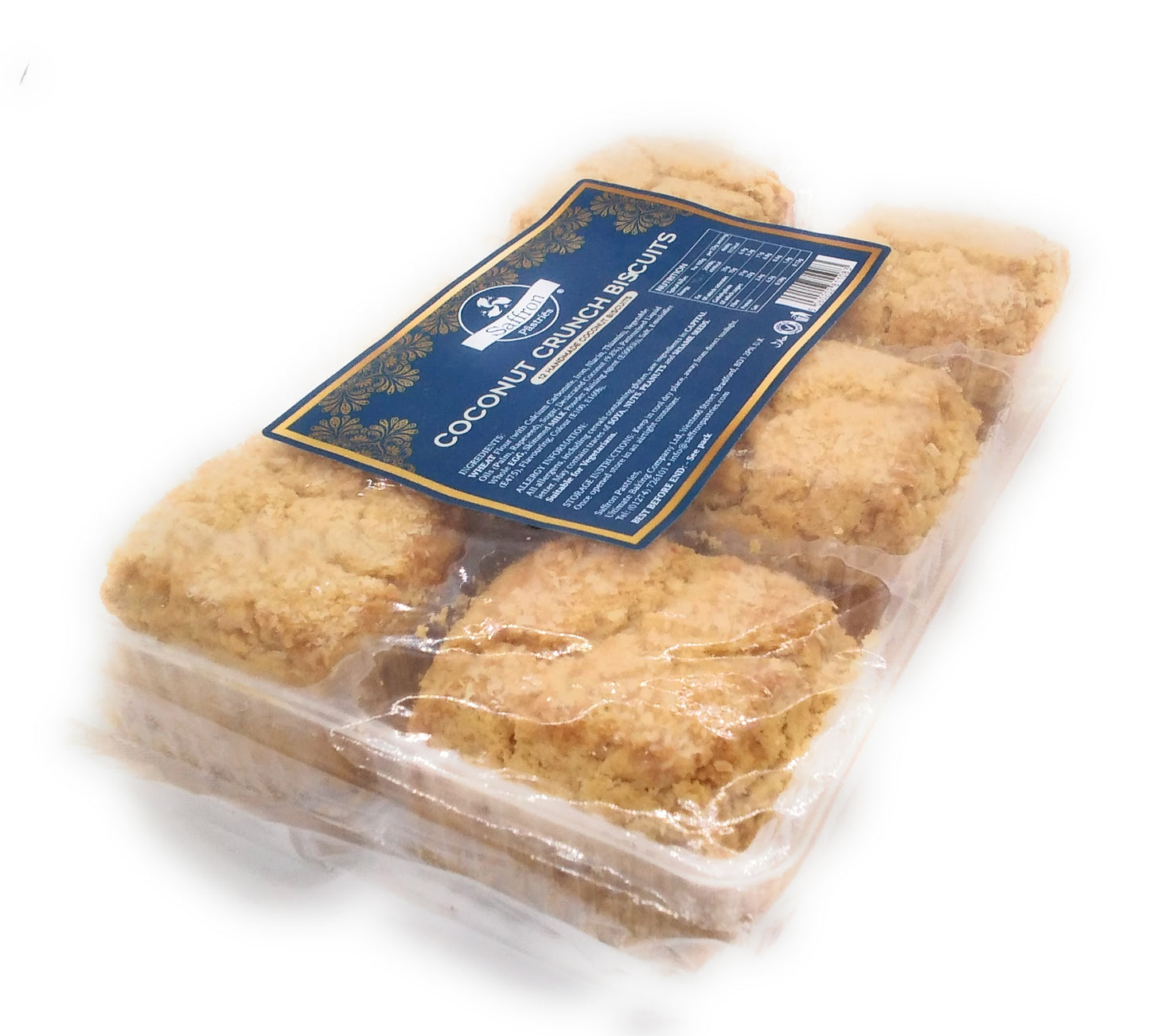 Saffron Coconut Crunch Biscuits