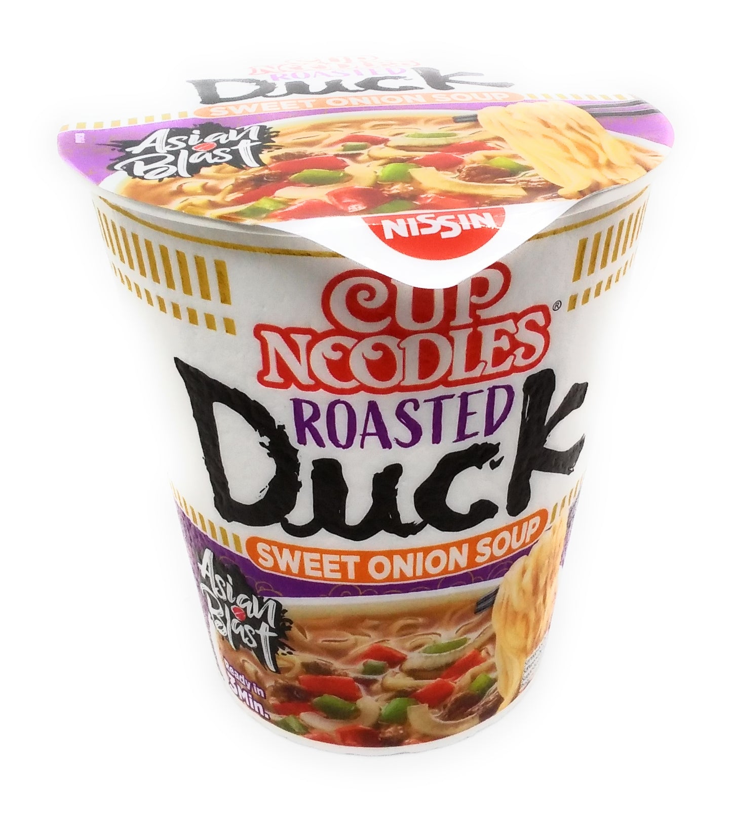 Nissin Instant Gebratene Ente Süße Zwiebelsuppe Noodles Cup Halal