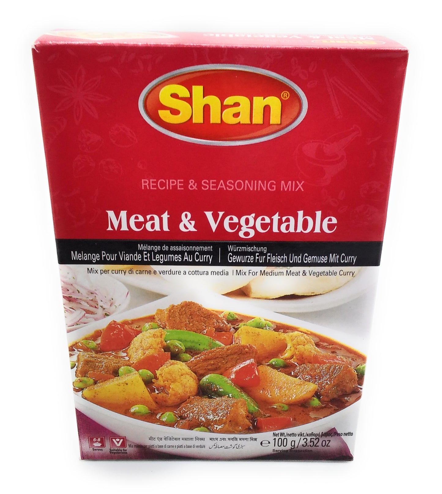 Shan-Fleisch und Gemüse – 100 g