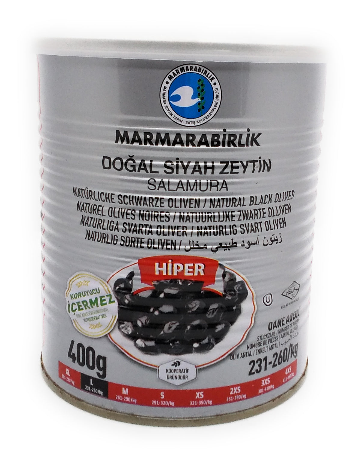 Marmarabirlik Natural Black Olives Hiper