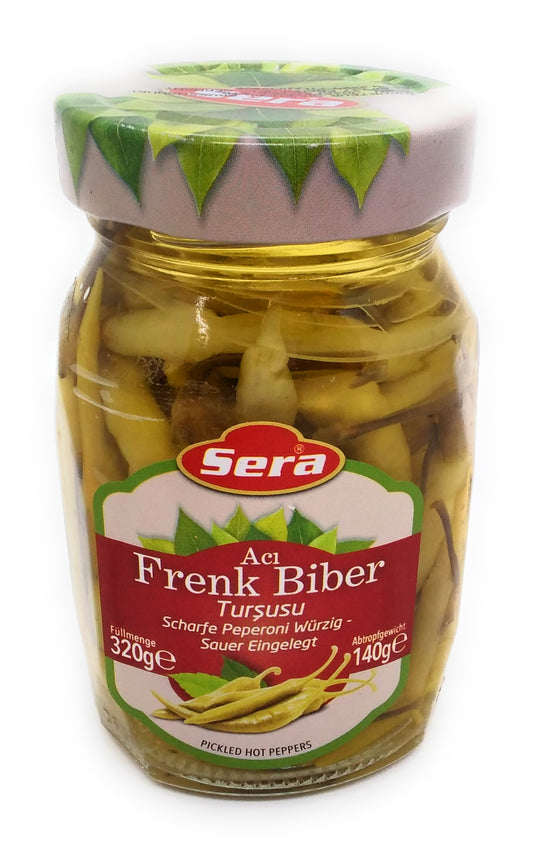 Sera - Schwarzer Pfeffer, scharfe Peperoni, scharf und sauer eingelegt