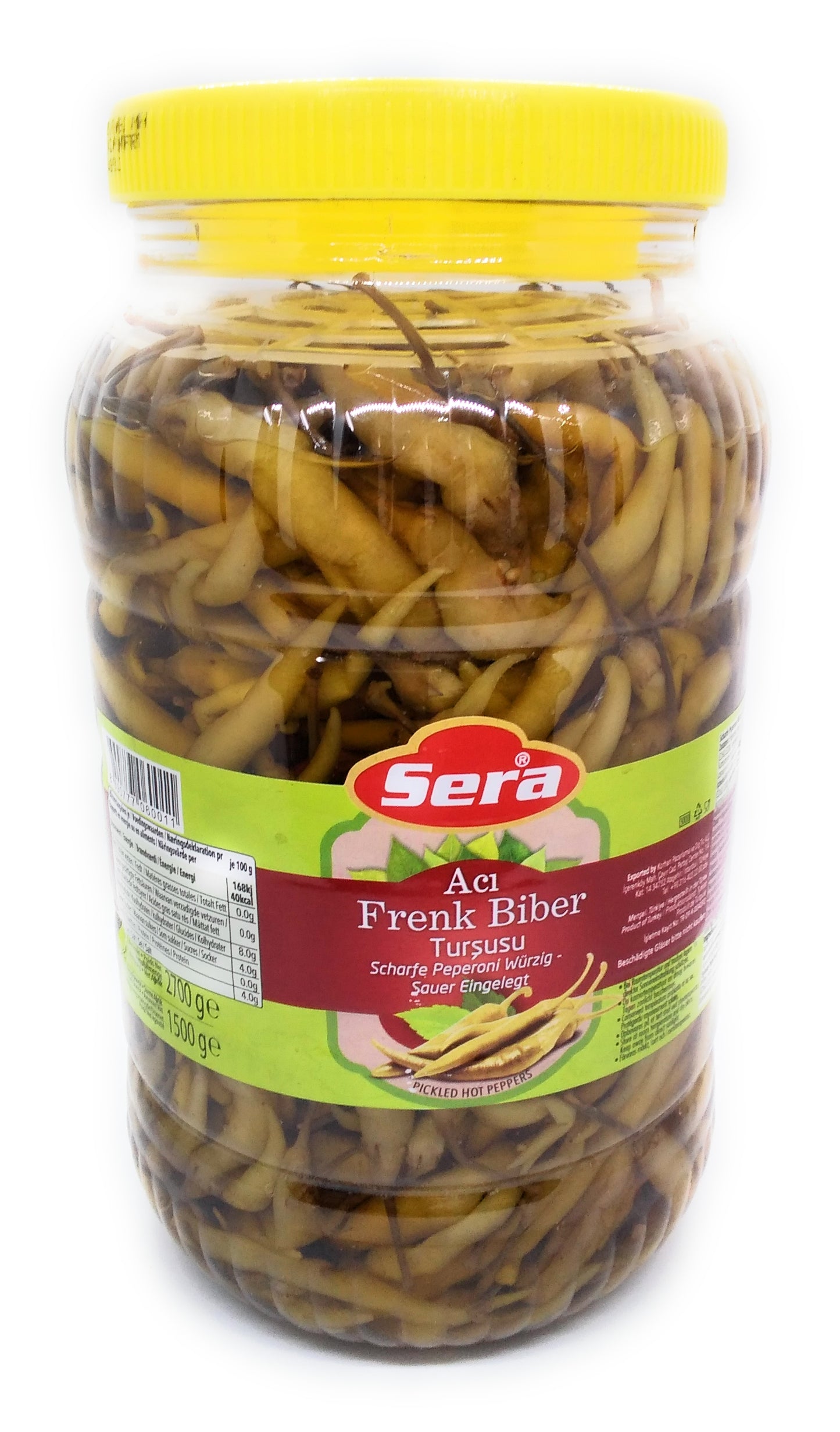 Scharfe Peperoni, scharf sauer eingelegt