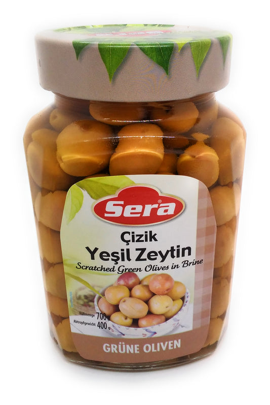 Sera Grüne Oliven in Salzlake – 700 g
