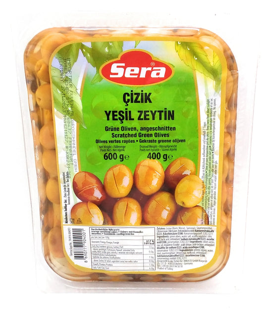 Gekratzte grüne Oliven – 400 g