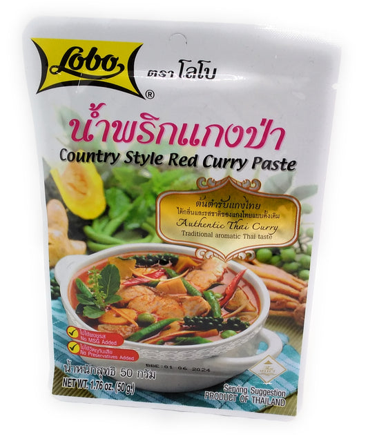Lobo Country Style Red Curry Paste - 50g Thai Curry