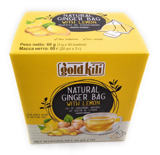 Gold Kili Natürlicher Ingwerbeutel mit Zitrone - 60G/20Beutel