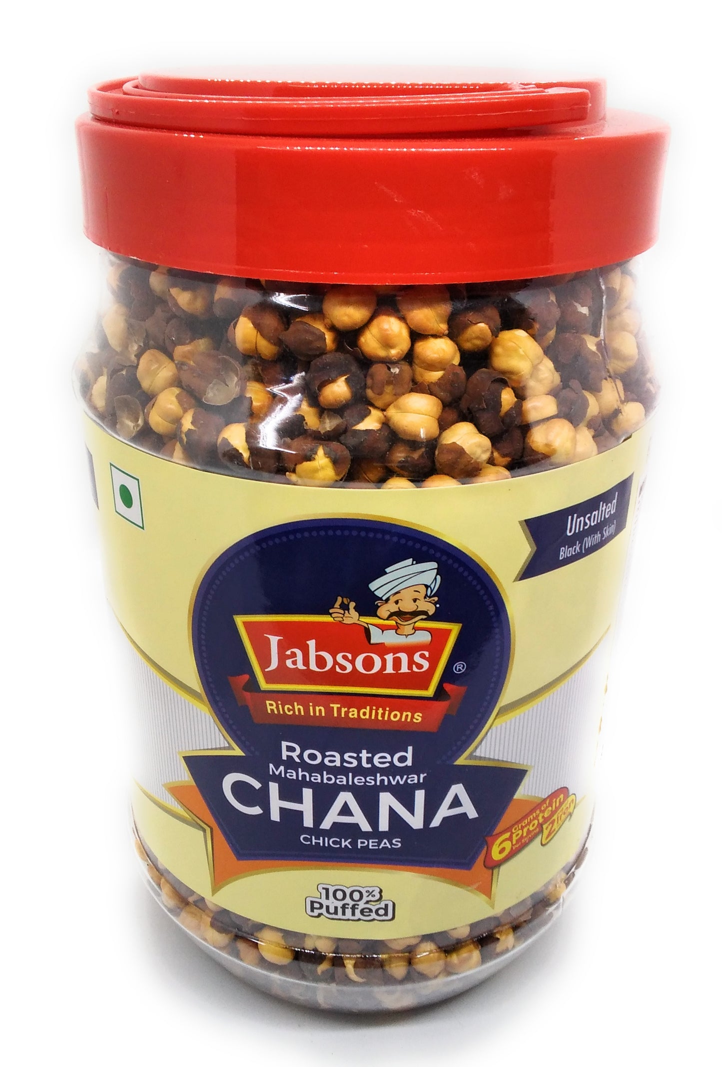 Jabsons Chana geröstete Kichererbsen, ungesalzen