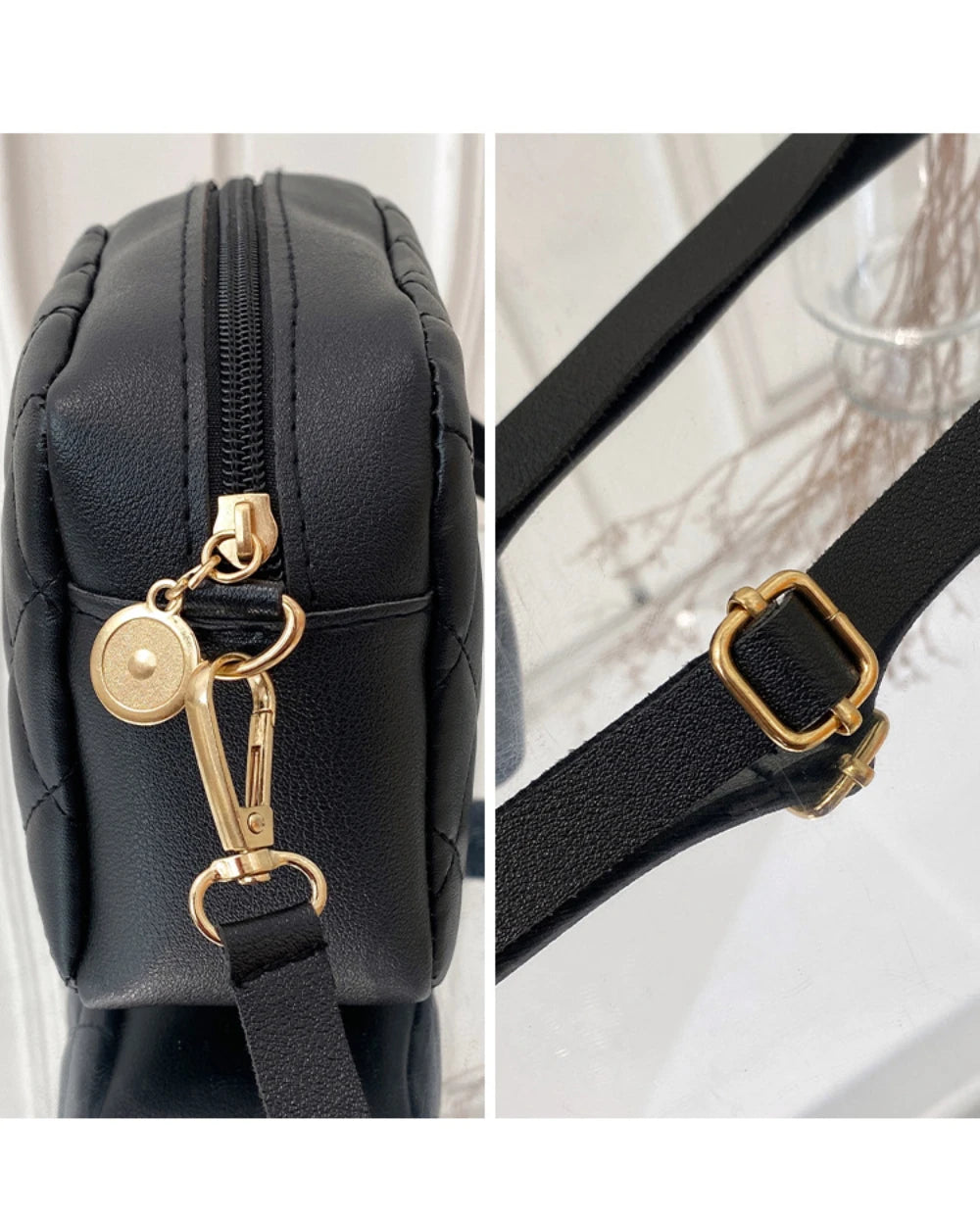 Elegante gesteppte Umhängetasche