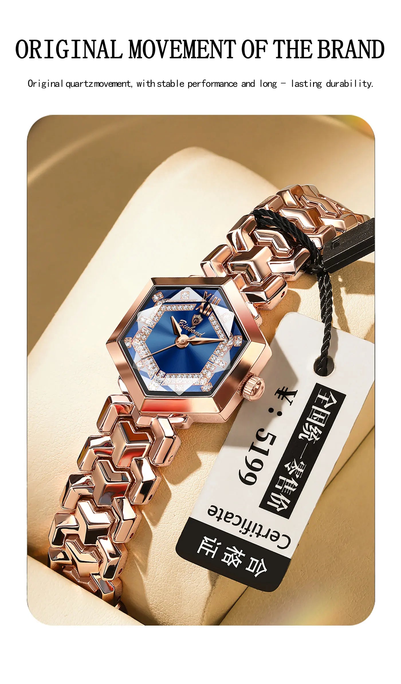 BINBOND Top Brand Elegant Women's Watches Fashion Rhombus Mirror Ladies Wristwatch Waterproof Diamond Dial Original Quartz Watch