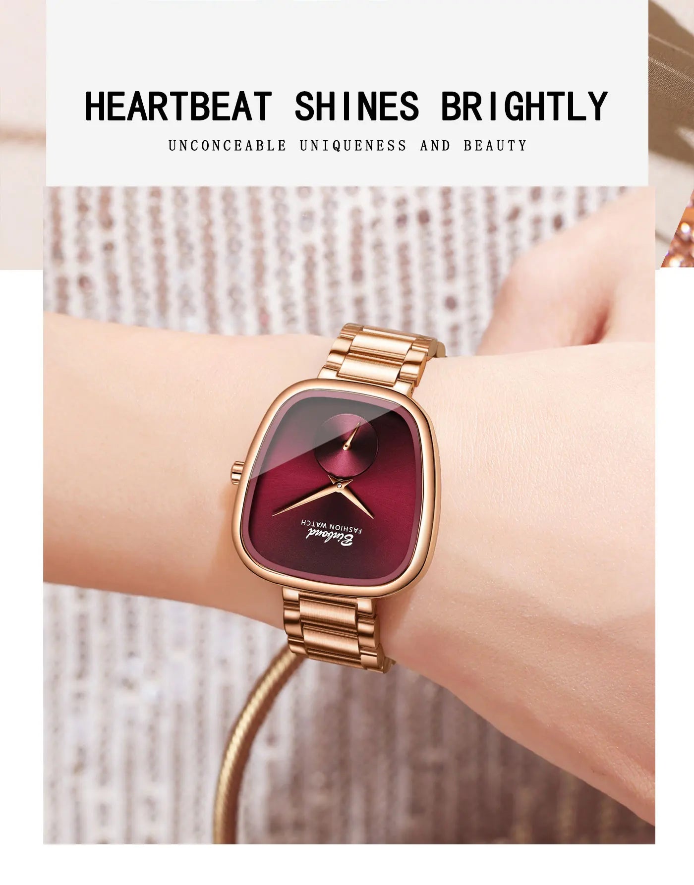 BINBOND Luxury Brand Fashion Ladies' Watch Waterproof Stainless Steel Women's Watch Simple High Quality Quartz Watches for Woman