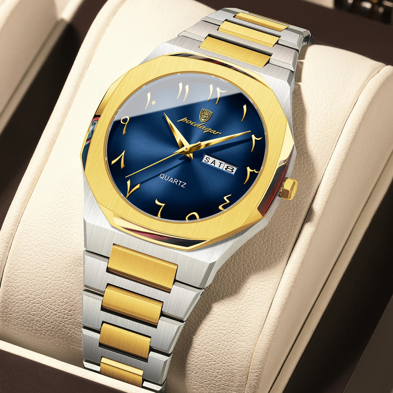 POEDAGAR Casual Watch For Woman Waterproof Luxury Elegant Week Date Women's Clock Ladies Watch Female Quartz Stainless Steel+Box