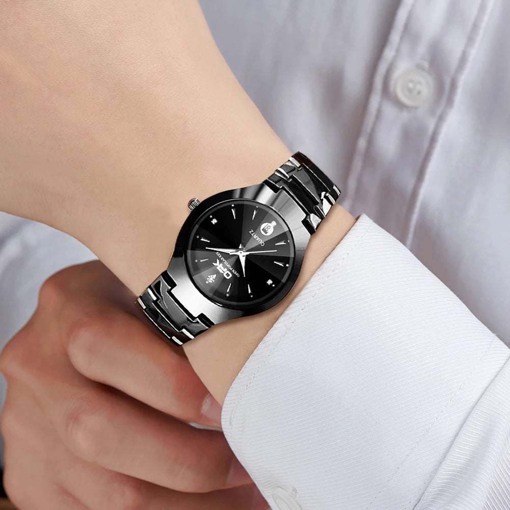 OPK 8105 Diamond Quartz Men's Watch Fashion Waterproof Date Stainless Steel Business Watch Minimalist Casual Brand Men's Watch
