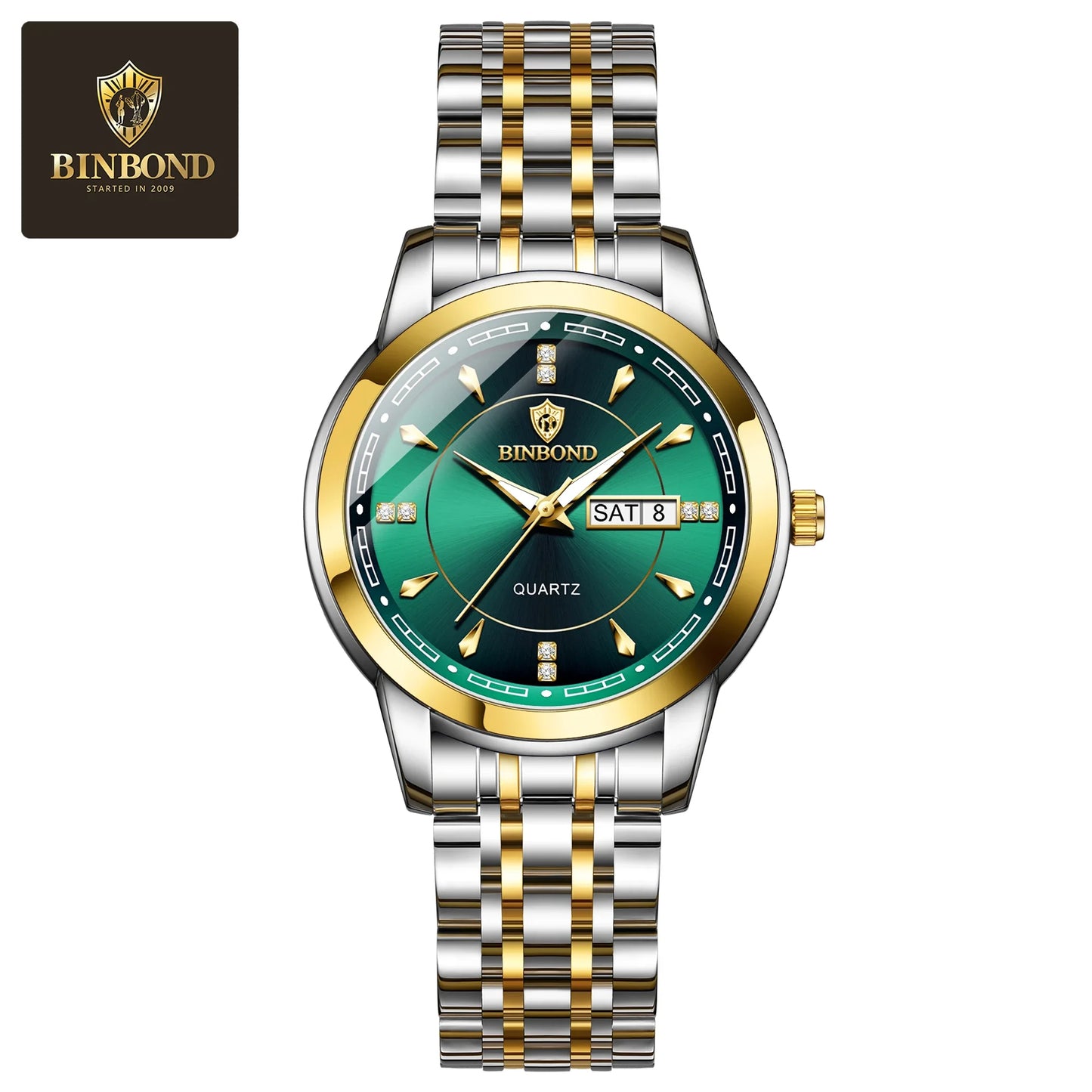 BINBOND Original Brand Ladies New Quartz Wristwatch Luxury Stainless Steel Waterproof Women's Watch Fashion Luminous Ms Watches