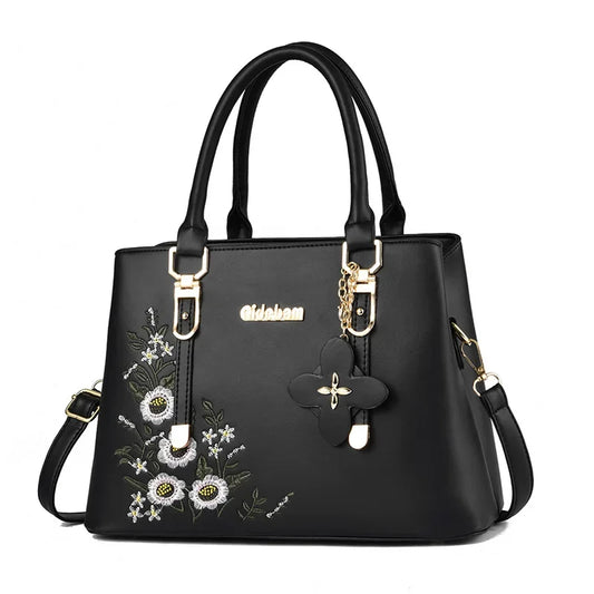 New Women Small Embroidery Flower Handbag Fashion Brand Crossbody Bags Sac A Main Femme De Marque Luxe Cuir Totes