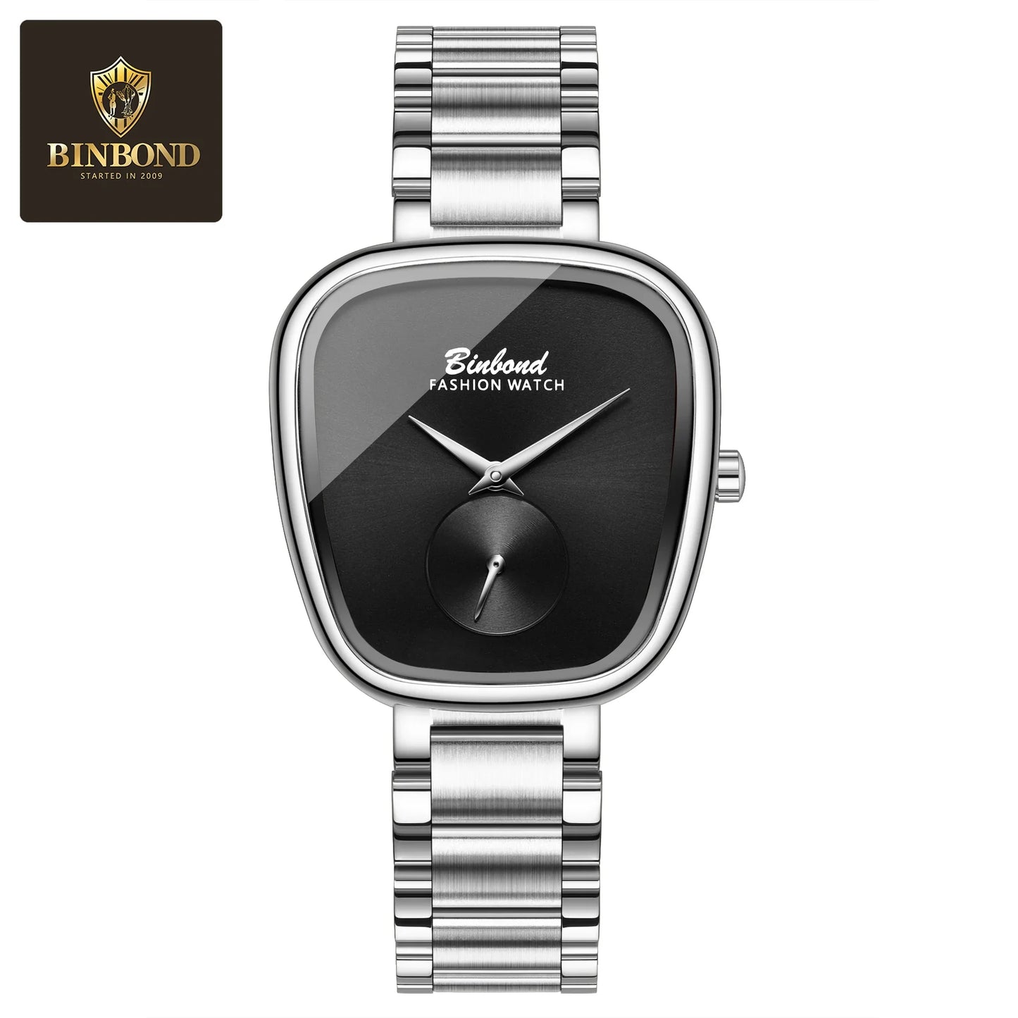 BINBOND Luxury Brand Fashion Ladies' Watch Waterproof Stainless Steel Women's Watch Simple High Quality Quartz Watches for Woman