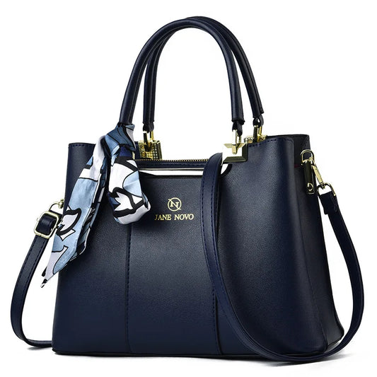 New Fashion High Quality Women's Bag solid color Women's Handbag Silk Scarf Pendant Messenger Bag Shoulder Bags