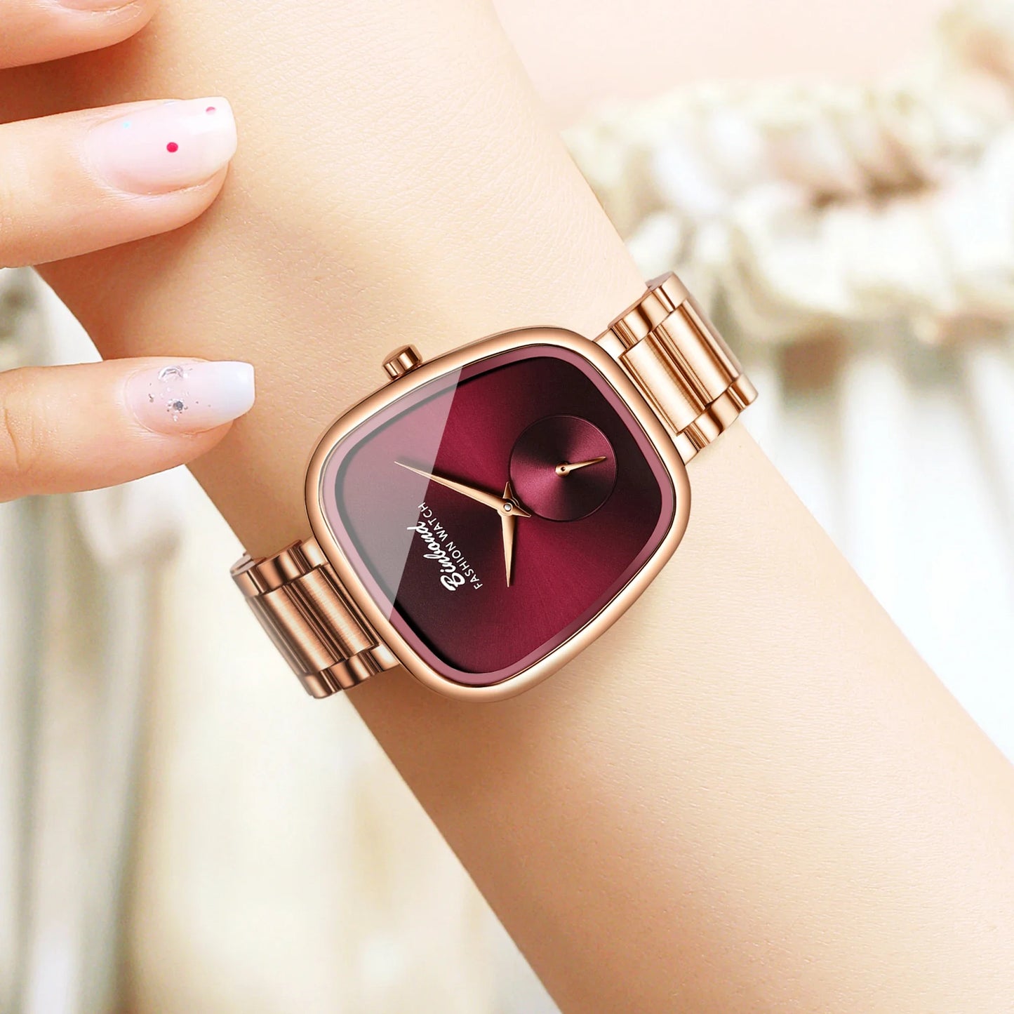 BINBOND Luxury Brand Fashion Ladies' Watch Waterproof Stainless Steel Women's Watch Simple High Quality Quartz Watches for Woman
