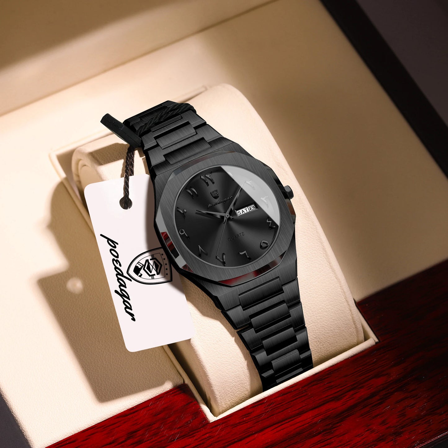POEDAGAR Casual Watch For Woman Waterproof Luxury Elegant Week Date Women's Clock Ladies Watch Female Quartz Stainless Steel+Box