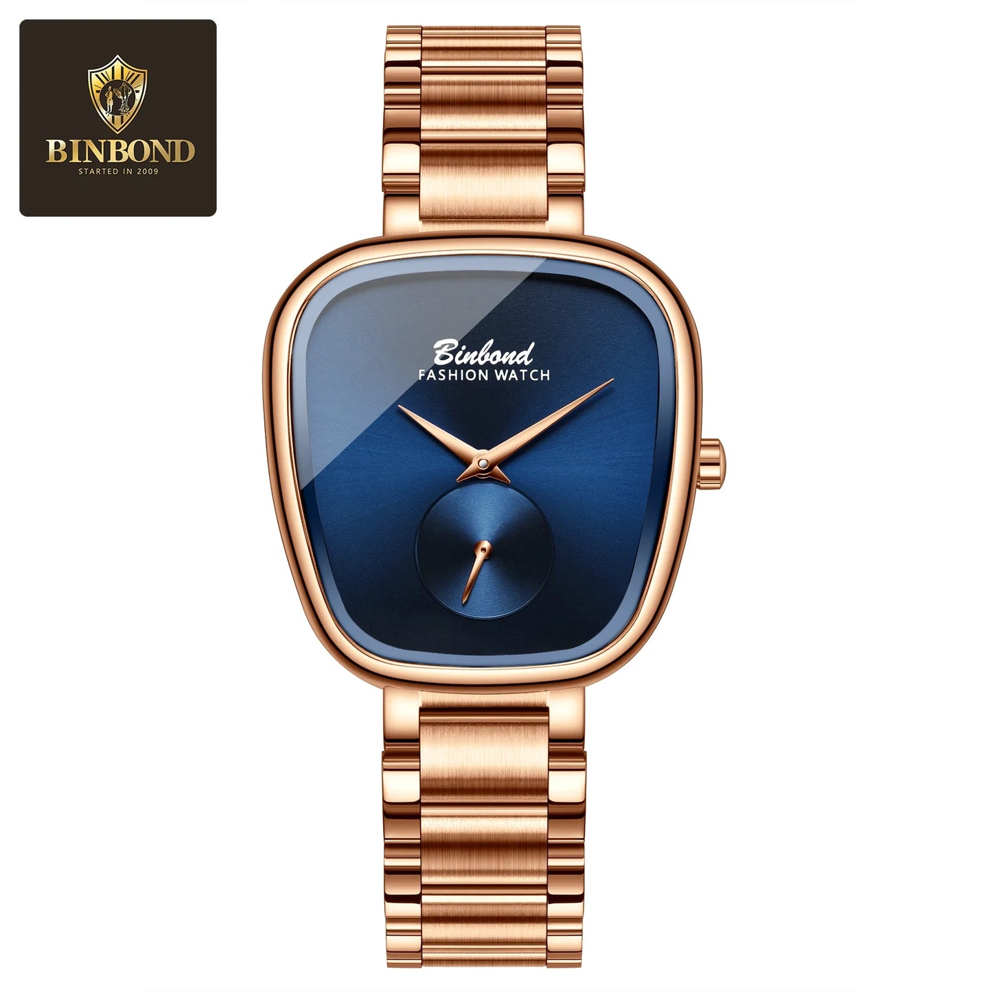 BINBOND Luxury Brand Fashion Ladies' Watch Waterproof Stainless Steel Women's Watch Simple High Quality Quartz Watches for Woman