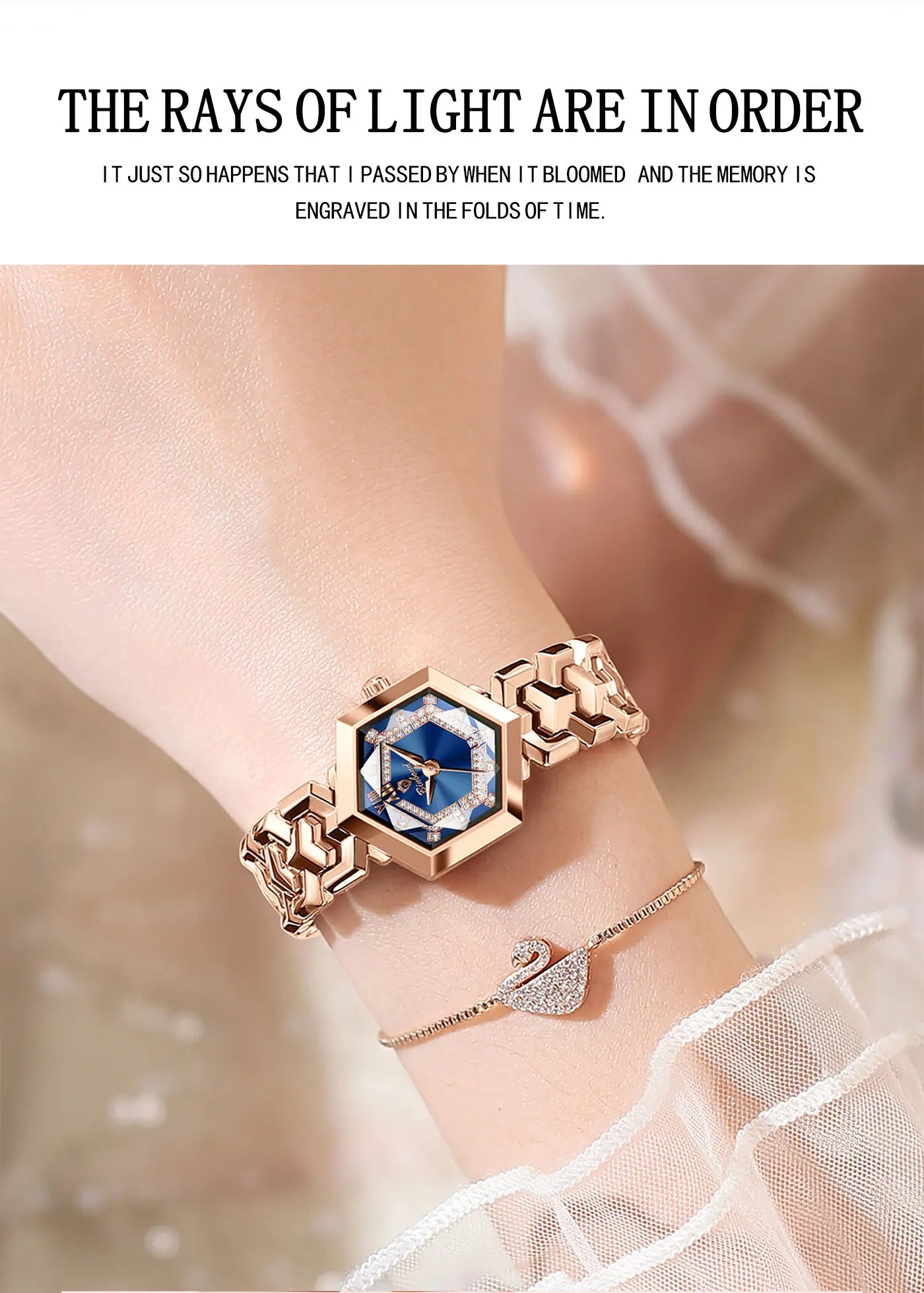 BINBOND Top Brand Elegant Women's Watches Fashion Rhombus Mirror Ladies Wristwatch Waterproof Diamond Dial Original Quartz Watch