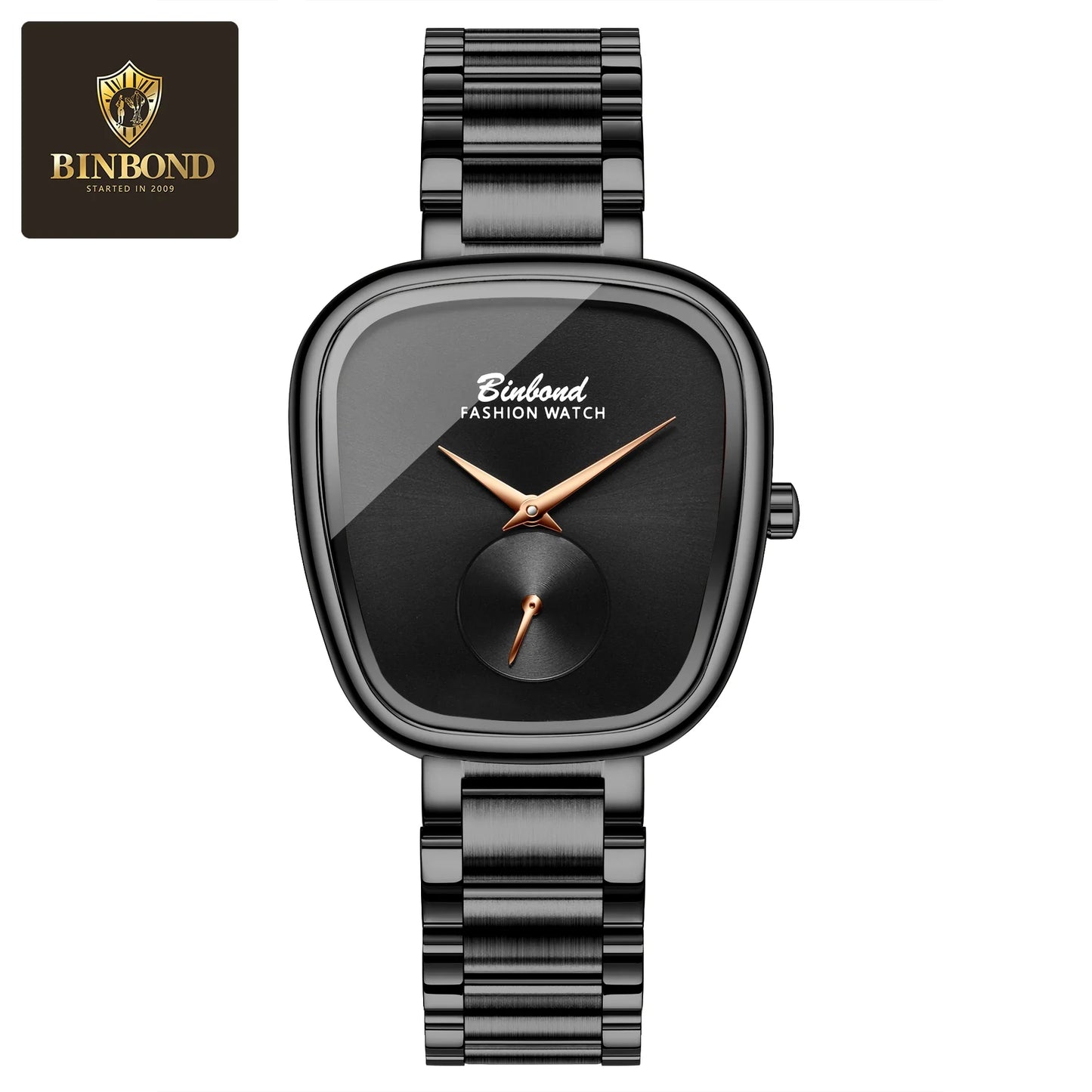 BINBOND Luxury Brand Fashion Ladies' Watch Waterproof Stainless Steel Women's Watch Simple High Quality Quartz Watches for Woman
