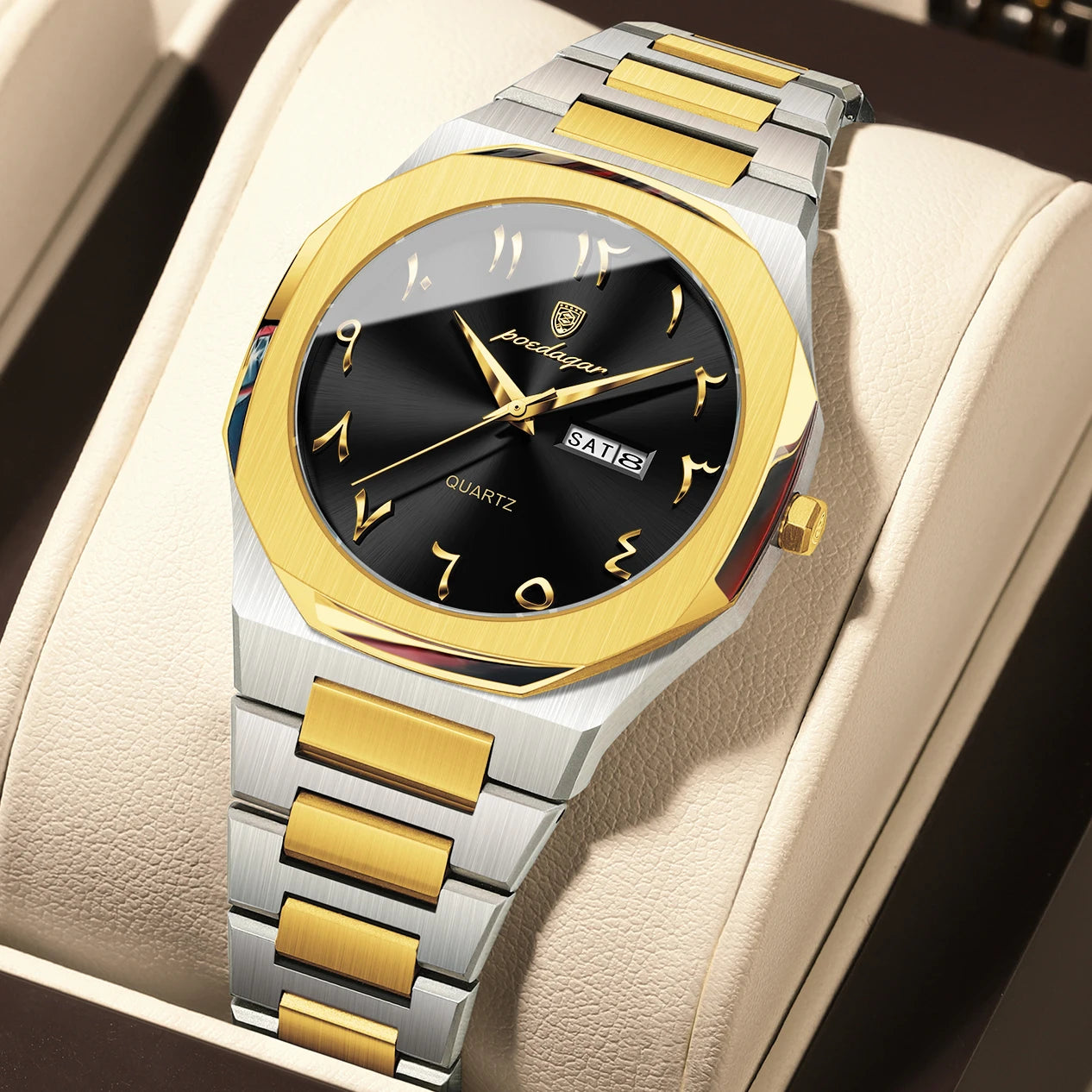 POEDAGAR Casual Watch For Woman Waterproof Luxury Elegant Week Date Women's Clock Ladies Watch Female Quartz Stainless Steel+Box