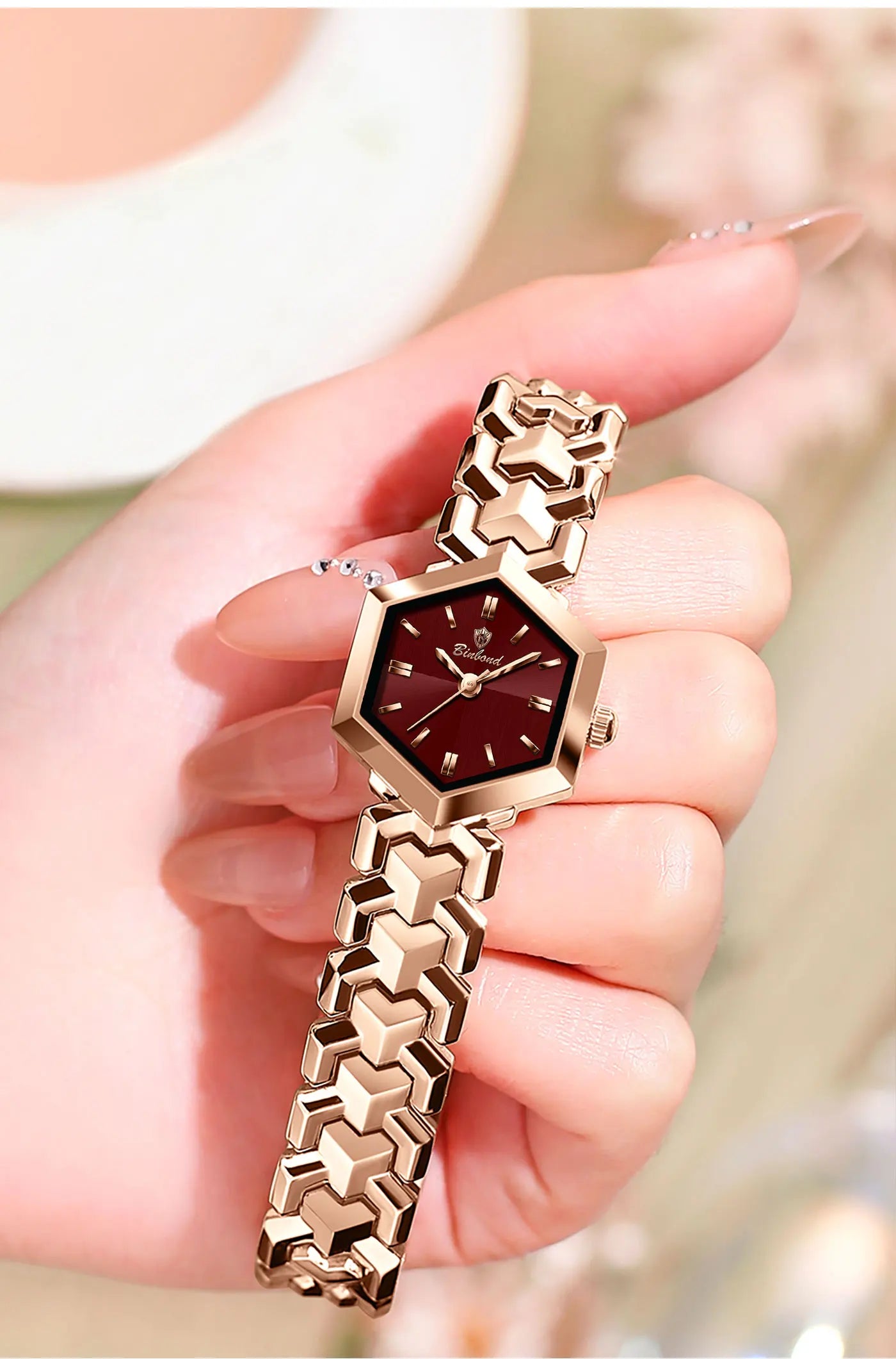 BONBOND Hot-selling Fashion New Ladies' Watch Waterproof Leisure Sports Trend Elegant Women's Quartz Wristwatch Relógio senhora