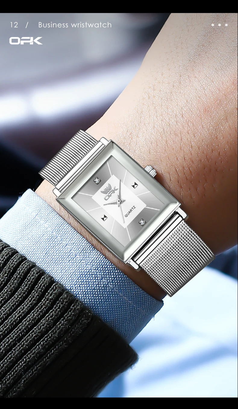 OPK 6029 Quartz Watch for Men Stainless steel Strap Simplicity Wristwatch Man