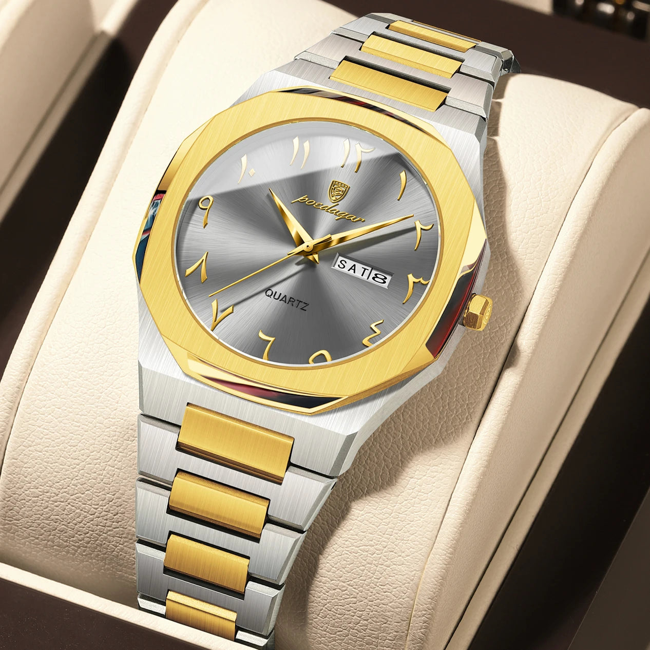 POEDAGAR Casual Watch For Woman Waterproof Luxury Elegant Week Date Women's Clock Ladies Watch Female Quartz Stainless Steel+Box