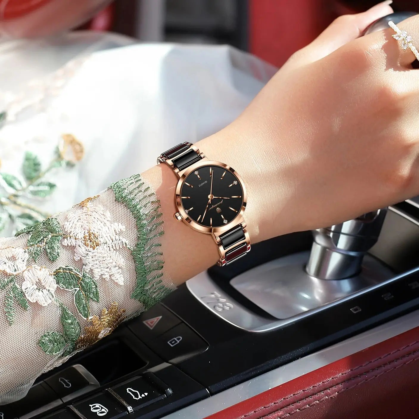 POEDAGAR Top Diamond Luxury Watch For Woman High Quality Waterproof Ladies Quartz Watch Stainless Steel Women Watches Female+Box
