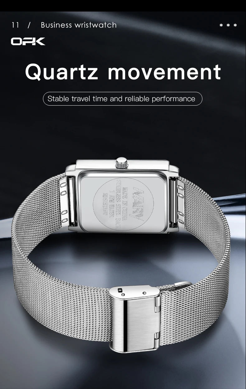 OPK 6029 Quartz Watch for Men Stainless steel Strap Simplicity Wristwatch Man