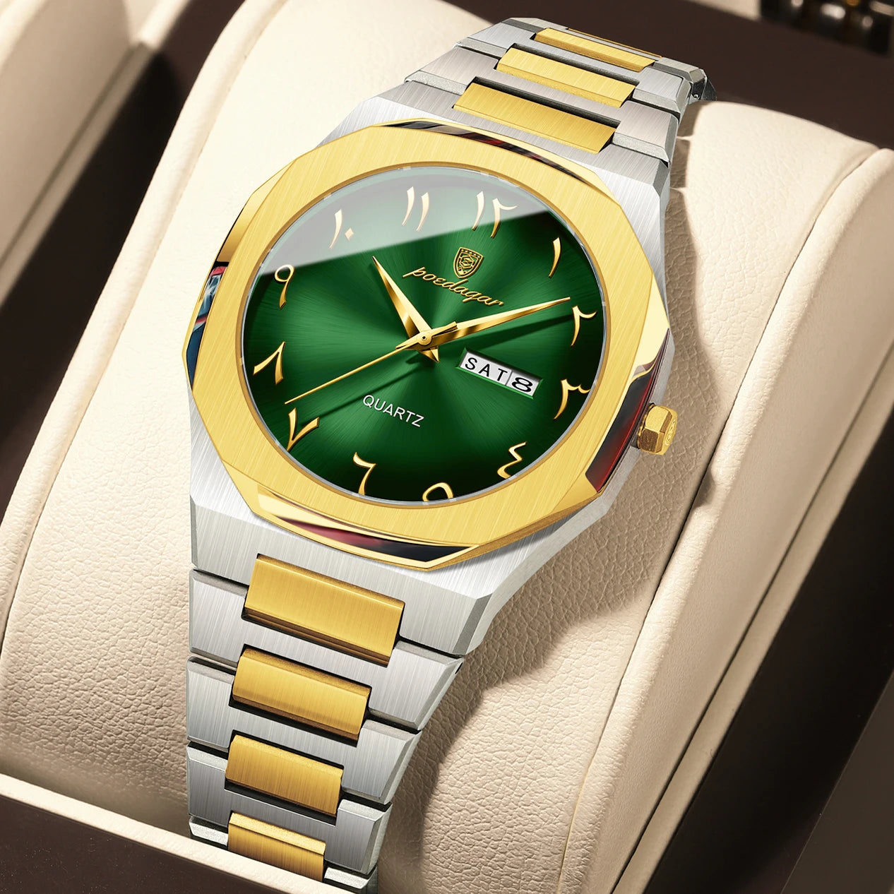 POEDAGAR Casual Watch For Woman Waterproof Luxury Elegant Week Date Women's Clock Ladies Watch Female Quartz Stainless Steel+Box