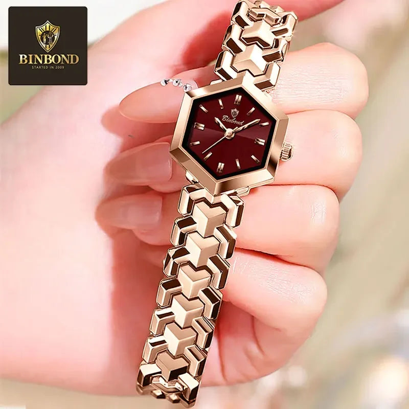 BONBOND Hot-selling Fashion New Ladies' Watch Waterproof Leisure Sports Trend Elegant Women's Quartz Wristwatch Relógio senhora