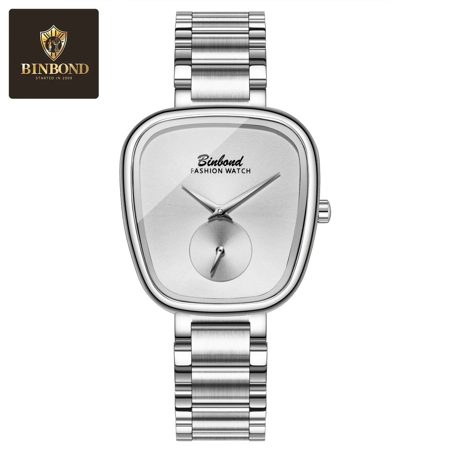 BINBOND Luxury Brand Fashion Ladies' Watch Waterproof Stainless Steel Women's Watch Simple High Quality Quartz Watches for Woman