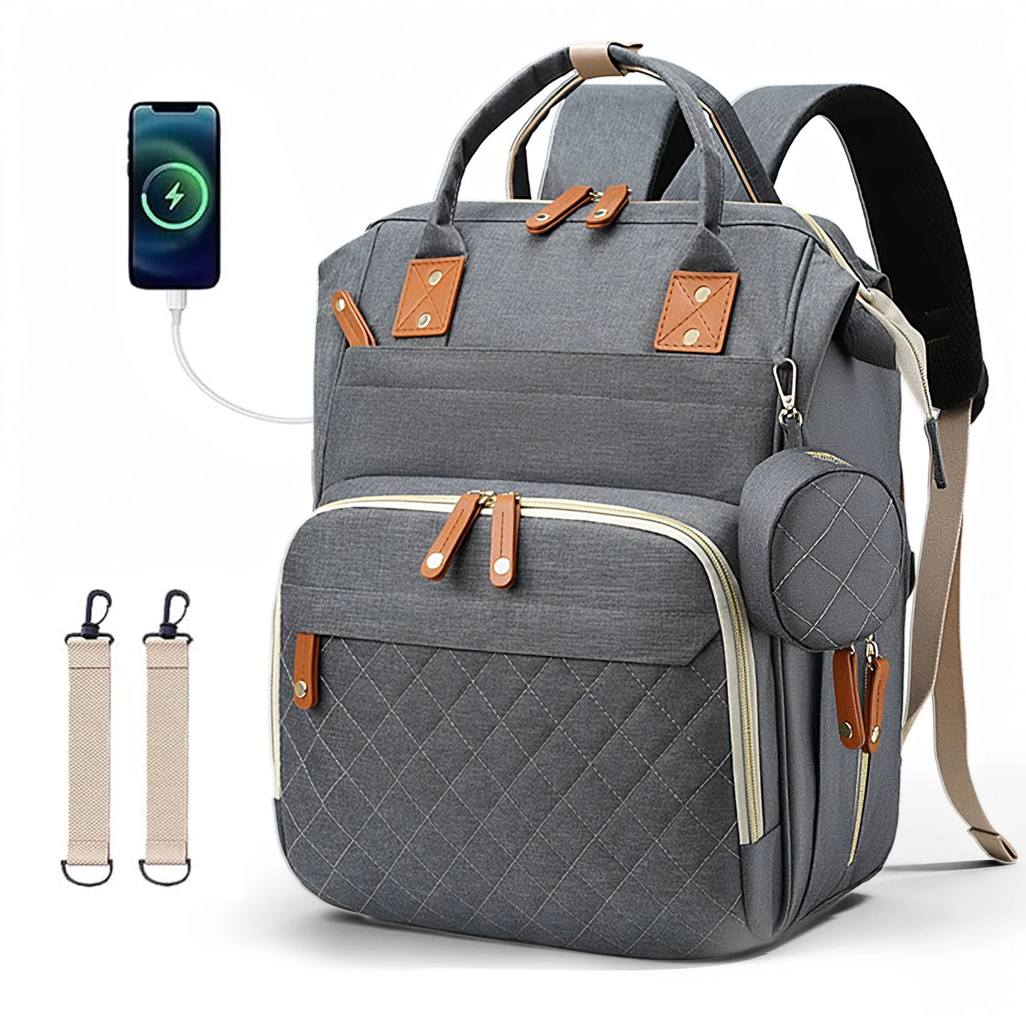 Lightweight Baby Changing Bag Unisex Backpack Nappy Bags Diaper Travel Bag for Mom and Dad | Pacifier Holder