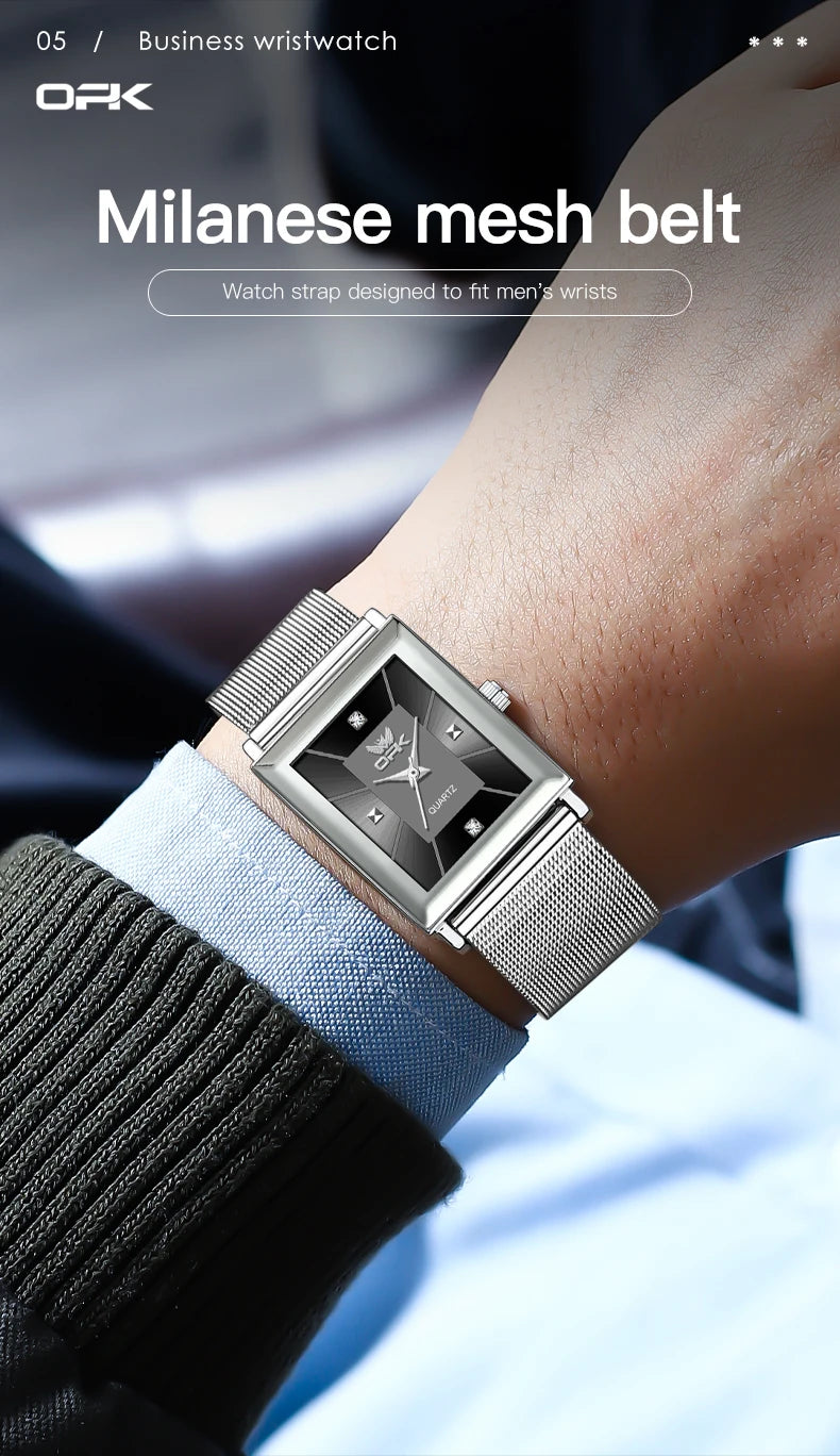 OPK 6029 Quartz Watch for Men Stainless steel Strap Simplicity Wristwatch Man